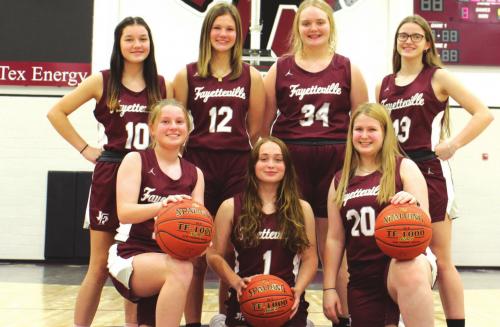 The Fayetteville girls basketball team, District 29-1A champs.