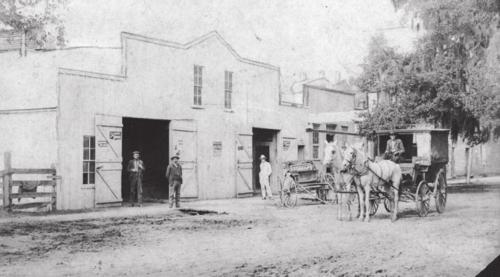 This livery stable on South Washington Street was erected by Shirley and Bushrod Wilkins. Courtesy of the Fayette Heritage Museum and Archives