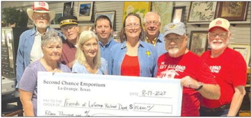 Second Chance Donates to Railroad Depot