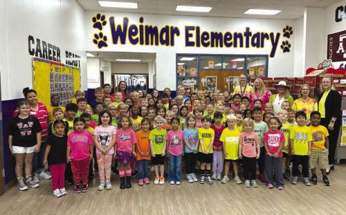 Weimar Elementary celebrates National PAT Day.