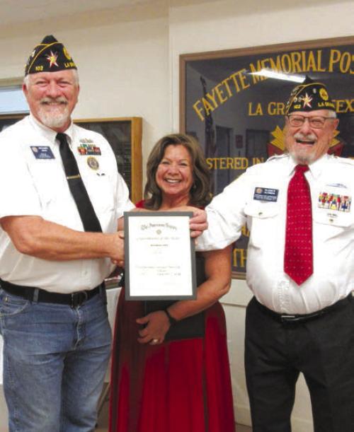 Legionnaire of the Year was awarded by Post Adjutant Mary Gray and Post Awards Committee Chair Glenn Altwein to Post Commander Richard Gray for his great performance as Post Commander.