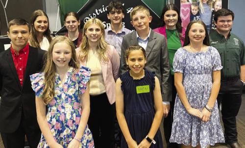 Pictured front from left: Langley Murphy and Emery Fricke; middle row: Connor Fricke, Addison Faske, Kaden Raabe, and Adalyn Emmel; back row: Elena Supak, Makenna Emmel, Roan Willrich, Madeline Willrich and Logan Poncik.