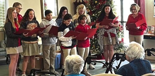 Sacred Heart Students Spread Christmas Cheer at Jefferson Place