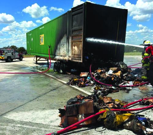 The 18-wheeler fire on I-10 last week.