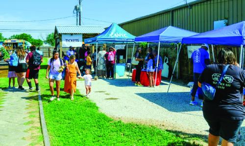 Hundreds of kids got most of the school supplies they will need this year thanks to the Back 2 School Festival hosted Saturday by Tejas Healthcare in La Grange. Photo by Andy Behlen