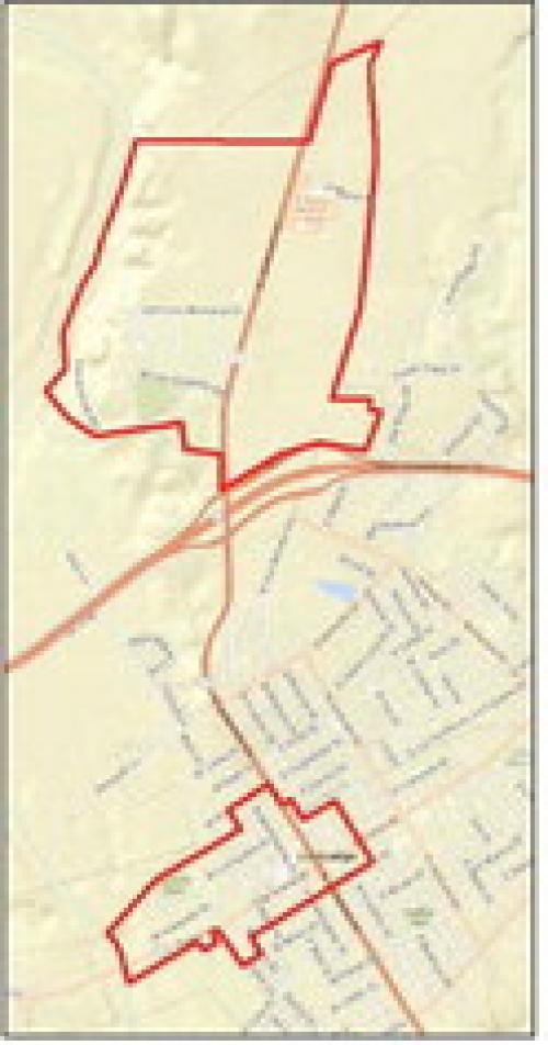 A map of the proposed Tax Increment Reinvestment Zone (TIRZ) that the City of La Grange wants to create. City leaders want the County to participate in the project. But they got an icy reception at the Commissioners Court meeting last week.