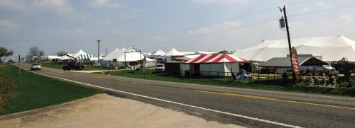 Tents are popping up across northern Fayette County as vendors get ready for the 2025 Spring Antiques Show. The Bar W Field in Warrenton, pictured above, was busy with activity on Friday, March 14. A few venues were already trading last weekend. Many of the venues officially open this weekend, some as early as Thursday. The spring show will be fully underway next week through the first weekend in April. Photo by Andy Behlen