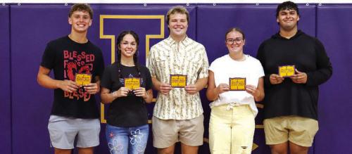 Class of 2027 Recipients, left to right: Koen Zbranek, Emma Anderson, Luke Anderson, Kylin Brawley and Jahir Lopez-Ocon.