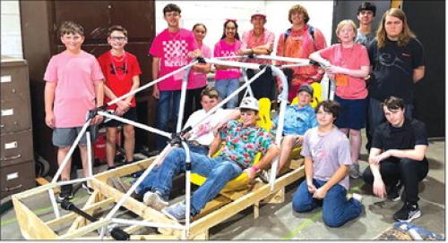 These Round Top-Carmine students have been hard at work building a solar car.