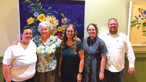 Advisory Board at our most recent board meeting. Pictured in it from left to right are Kristen Denham, Bobbie Nash, Kathy Weishuhn, Lauren Lehmann and Erich Lehmann. Not pictured are Casey Harbers and Sophie Gardiner.