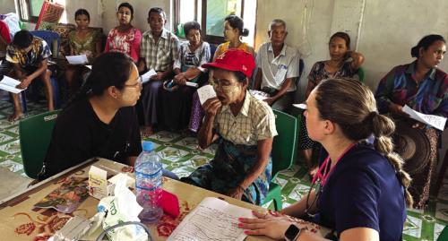 Lauren Little, front right, a La Grange High School graduate who is now in medical school, was part of the local team that helped treat over 200 patients over four days in Myanmar.