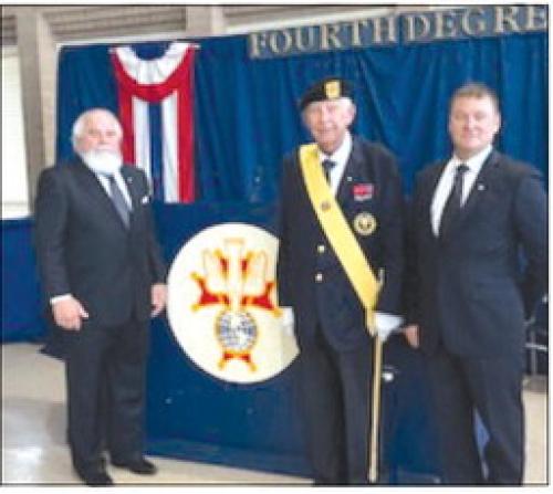 Pictured above: SK Richard Calloway, SK Robert Balzer former Master, and SK John Heimsath. Photo by Daniel Kuehn