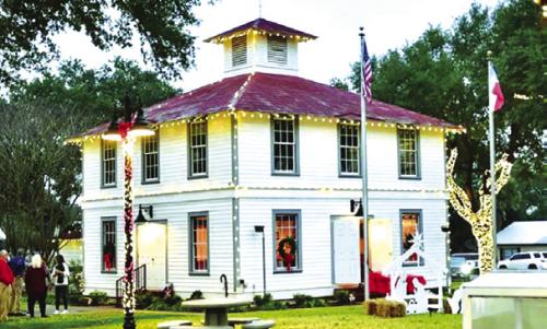 After the original precinct courthouse in Round Top burned in 1924 and the new courthouse you see today was built in 1925 on the town square.