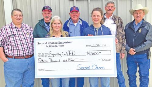Second Chance Donates to Area Fire Departments