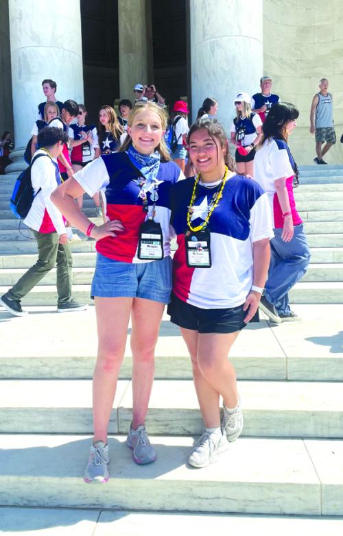 Reagan Moreau of Round Top and Rylynn Thumann of Weimar, were chosen to participate in last year’s Government-in-Action Youth Tour to Washington, D.C. You could be next. Apply today.
