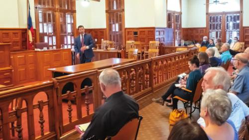 The Fayette County Republican Women hosted a talk by State Rep. Ben Leman at the Courthouse in La Grange on Monday, Jan. 25. Photo by Andy Behlen