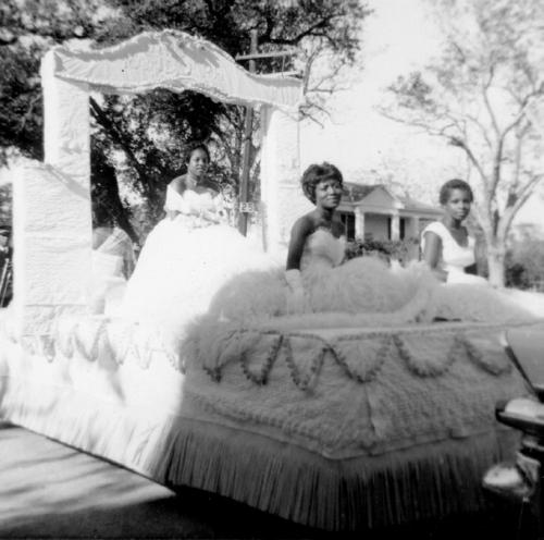Float in the 1961 Juneteenth Parade in La Grange, courtesy of Lorenza Crosby.