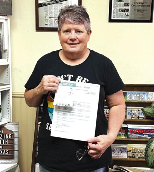 Kris Syler won a $25 gift certificate to Weikel’s Bakery.