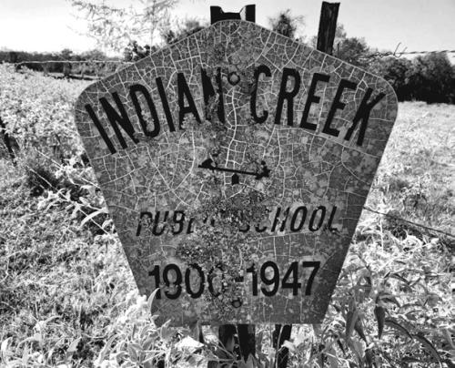 Indian Creek School sign, photo courtesy of Larry Ripper. If you have information about missing or incorrect rural school signs, please call the Fayette Heritage Museum and Archives at (979) 968-3765 or email archives@cityoflg.com.