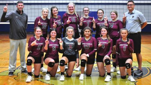 The Fayetteville volleyball team improved to 24-0 this season after winning the Rice Consolidated Tournament Saturday. Photo by Rachel Schley