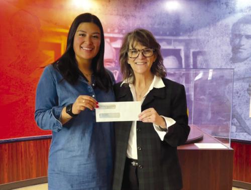 Pictured from left: Melanie Ramirez (SFF Program Director), Heather Allbright (Bugle Boy Executive Director)
