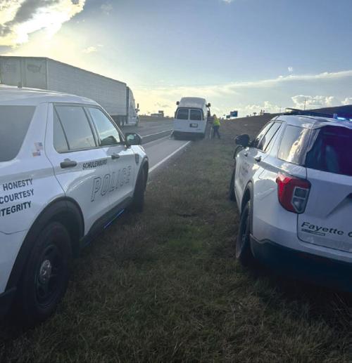 Schulenburg Police recovered a Chevy van that was stolen out of Harris County on Christmas Eve. The driver fled on foot but was eventually arrested. Photo courtesy of the Schulenburg Police Department