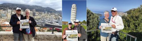 Jackie and Steven Harker of Cistern recently returned from a Mediterranean cruise. Stops included Spain, France, Monaco (left photo), Italy (middle photo), Greece and Croatia (right photo).