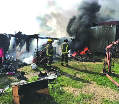 Shop Burns Down