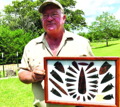 David Koether makes arrowheads employing a hands-on process called knapping. He’s always interested in seeing real ones that have been found locally and enjoys searching creeks for the fascinating artifacts, with landowners’ permission, of course.