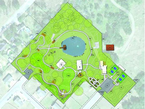 A rendering of the proposed park project at Hope Hill in La Grange.