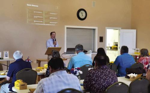 The La Grange Area Chamber of Commerce’s May Lunch and Learn was held at the Texas Czech Heritage and Cultural Center on Tuesday, May 19. Golden Chick of La Grange was the lunch sponsor and donated meals and tea for the attendees to enjoy. Leonard Nuckolls of Contemporary Communications was our speaker, and the topic was artificial intelligence. The next Lunch and Learn will be in July.