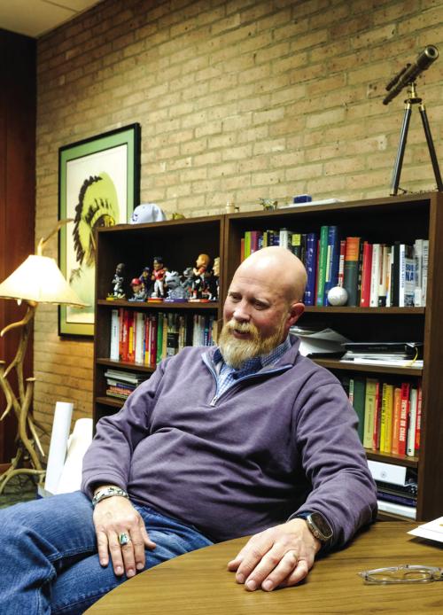 La Grange City Manager Jack Thompson in his office at city hall. Photo by Andy Behlen