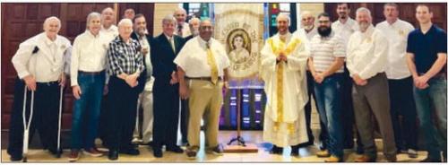 The Holy Name Society of Sacred Heart Catholic Church in La Grange recently celebrated its 75th anniversary. The Sacred Heart Holy Name Society’s primary focus and objective continues to be spiritual. The organization’s main focus is to promote reverence for the Sacred names of God and Jesus Christ. The organization meets on the second Sunday each month at 7:45 a.m. at the Msgr. Harry Mazurkiewicz Parish Center.