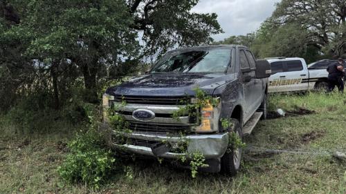 Two Hispanic males in a stolen vehicle led multiple law enforcement agencies on a pursuit that ended just south of here in Lavaca County. The suspects fled on foot and were still at large as of Wednesday, May 7.