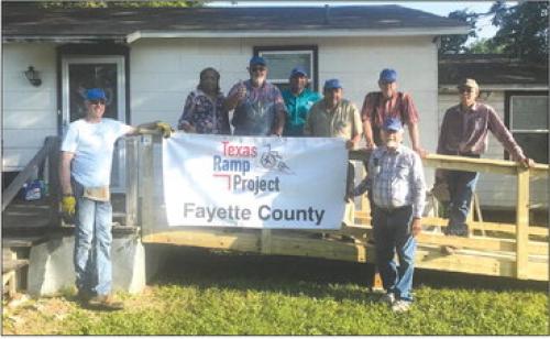 On June 2, the Texas Ramp Project volunteers built this 28 ft. ramp on E. Fannin St. in La Grange.