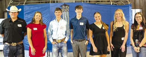 Pictured front from left are Connor Barton, Julia Machacek, Grant Kubala, Aidan Miksch, Tamara Otto, Jules Janak, and Colbey Schulze. Not pictured are Kannyn Goehring, Kassandra Rubio, Rachel Matocha, and Kylee Kelley.