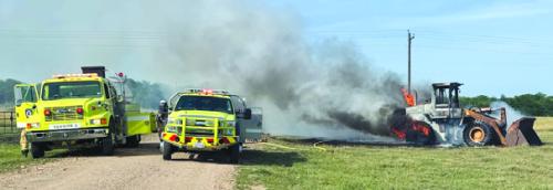 Loader Catches Fire In Willow Springs Area