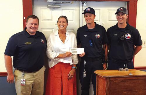 Town of Round Top Gives EMS $10,000