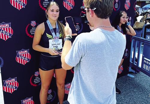 La Grange’s Riley Youens Second at Junior Olympics in Javelin
