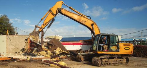 Building Demolished in Downtown La Grange