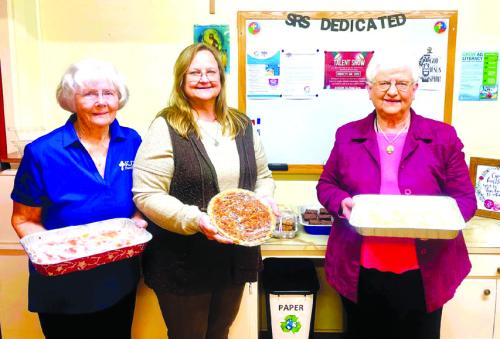 The generous members of Praha KJZT provided baked goods in celebration of Catholic Schools Week to the St. Rose of Lima Catholic School staff on Monday. Appreciation to Phyllis Teyki, Francis Kubenka, Cynthia Koncaba, Eilene Vrazel, Josie Kubenka, Pat Masek and Georgia Cerny for their delicious donations. Pictured from left are Georgia Cerny, Principal Rosanne Gallia, and Pat Masek.
