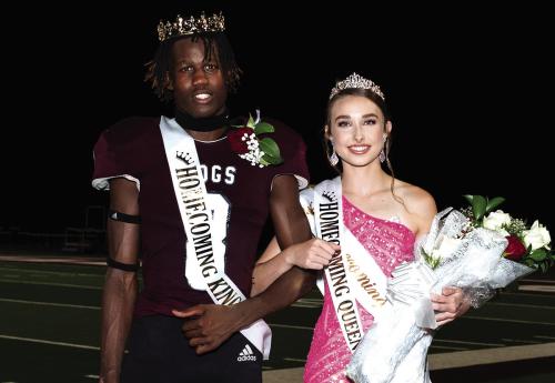 Flatonia High School crowns Jaidyn Guyton and Macy Bonds as the 2022 Flatonia High School Homecoming King and Queen Friday night. Photo by Stephanie Steinhauser