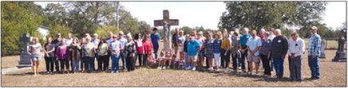 Psencik family descendents at Psencik Cemetery.