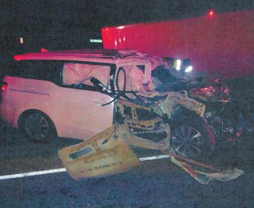 La Grange Volunteer Fire Department had to cut apart this Kia Sedona to free the driver following a wreck on SH 159 in La Grange early Saturday morning. The driver faces a DWI charge.