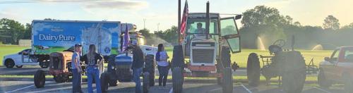 Four at LHS Drive Their Tractors to School