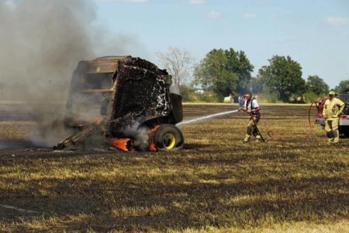 Farmer’s Quick Action Saves Tractor But Not the Baler