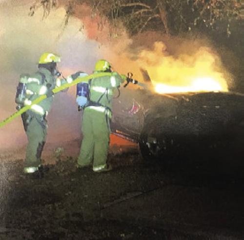 Firefighters responding to Tuesday’s scene.