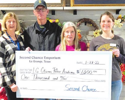 Second Chance Donates to Police Academy