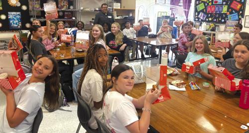 The La Grange Leo Club appreciates Whataburger for sponsoring their September meetings at the High School and Middle School. Curt Harbers delivered lunch and spoke to the students about the importance of community service both now and in the future.