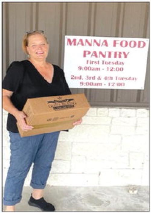 Manna Food Pantry in Hallettsville received a donation of ground beef from the CattleWomen. Pictured Janet Spies/NVCW